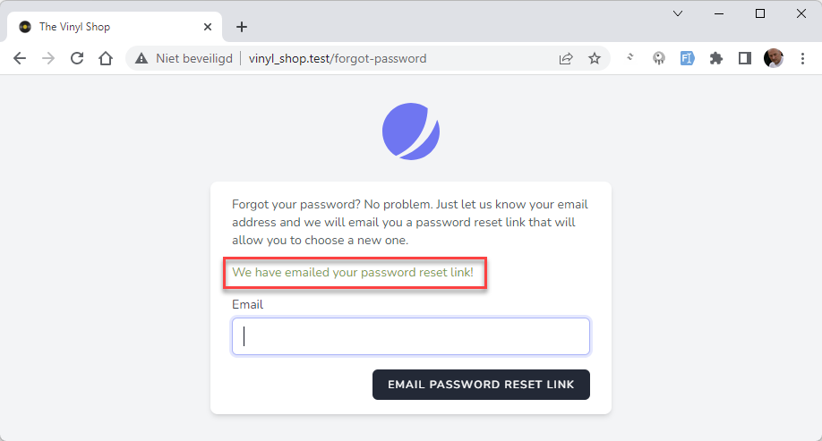 Forgot password form